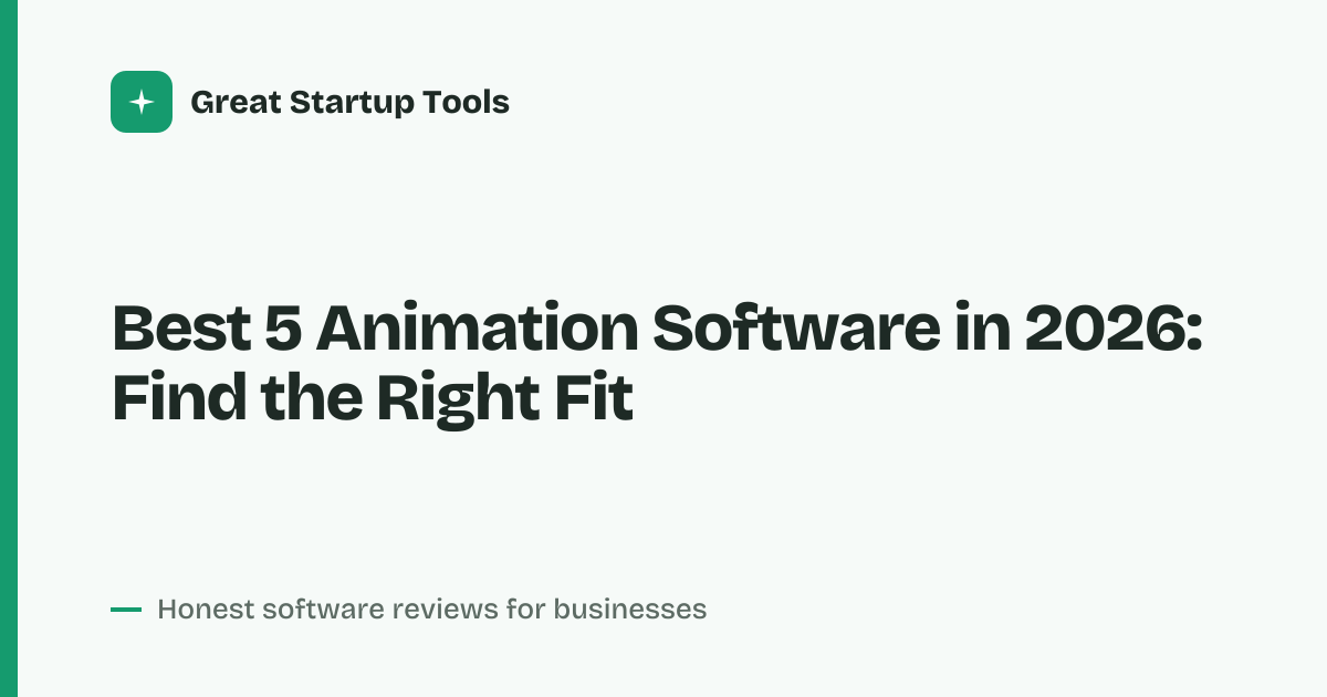 Cover for Best 5 Animation Software in 2026: Compare Features and Value
