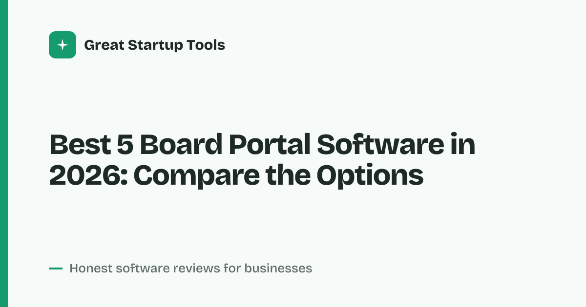 Cover for Best 5 Board Portal Software in 2026: Features and Pricing