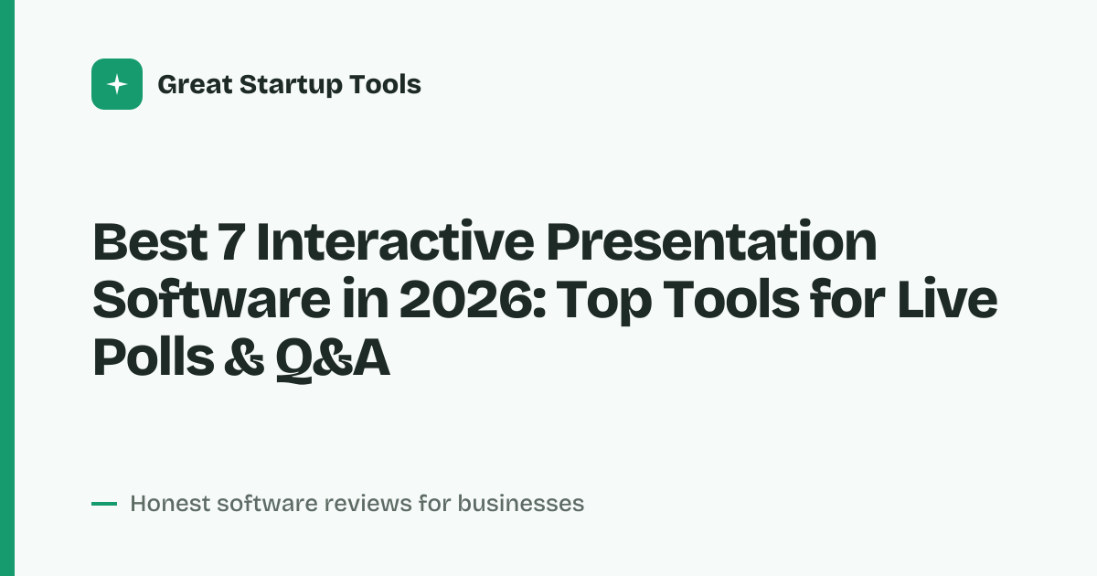 Cover for Best 7 Interactive Presentation Software in 2026: Engage Any
