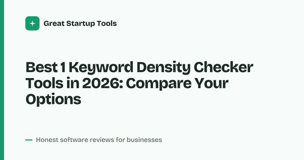 Cover for Best 1 Keyword Density Checker Tools in 2026: Find Your Fit