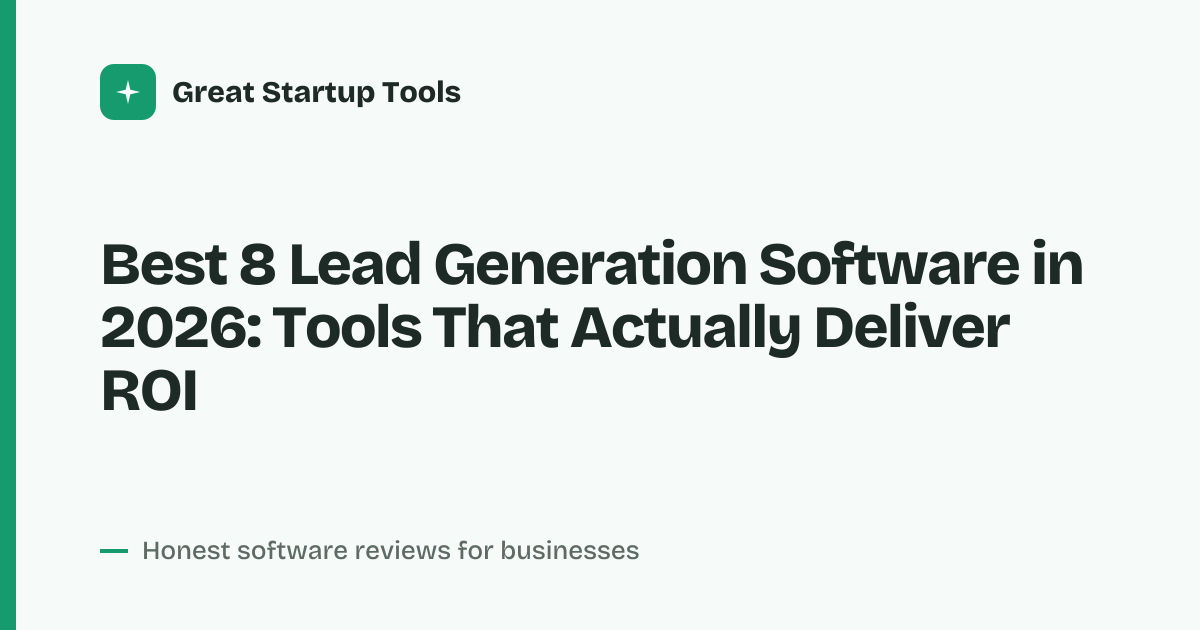 Cover for Best 8 Lead Generation Software in 2026: Capture & Convert More