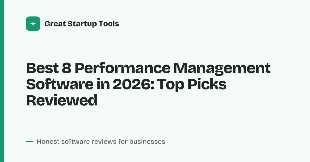 Cover for Best 8 Performance Management Software in 2026: Drive Results