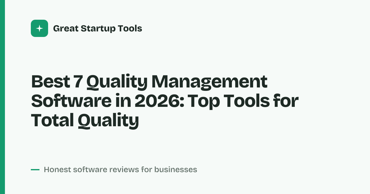 Cover for Best 7 Quality Management Software in 2026: Streamline Your QMS