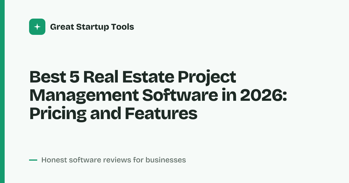 Cover for Best 5 Real Estate Project Management Software in 2026: Top