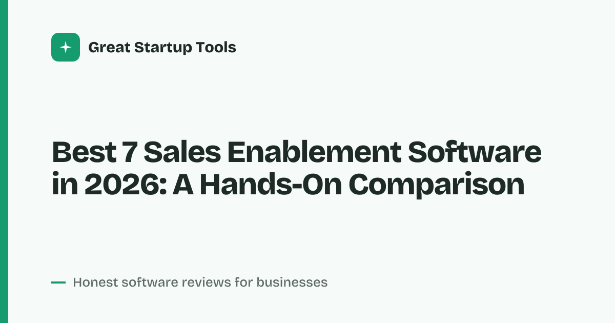 Cover for Best 7 Sales Enablement Software in 2026: Tools That Close Deals