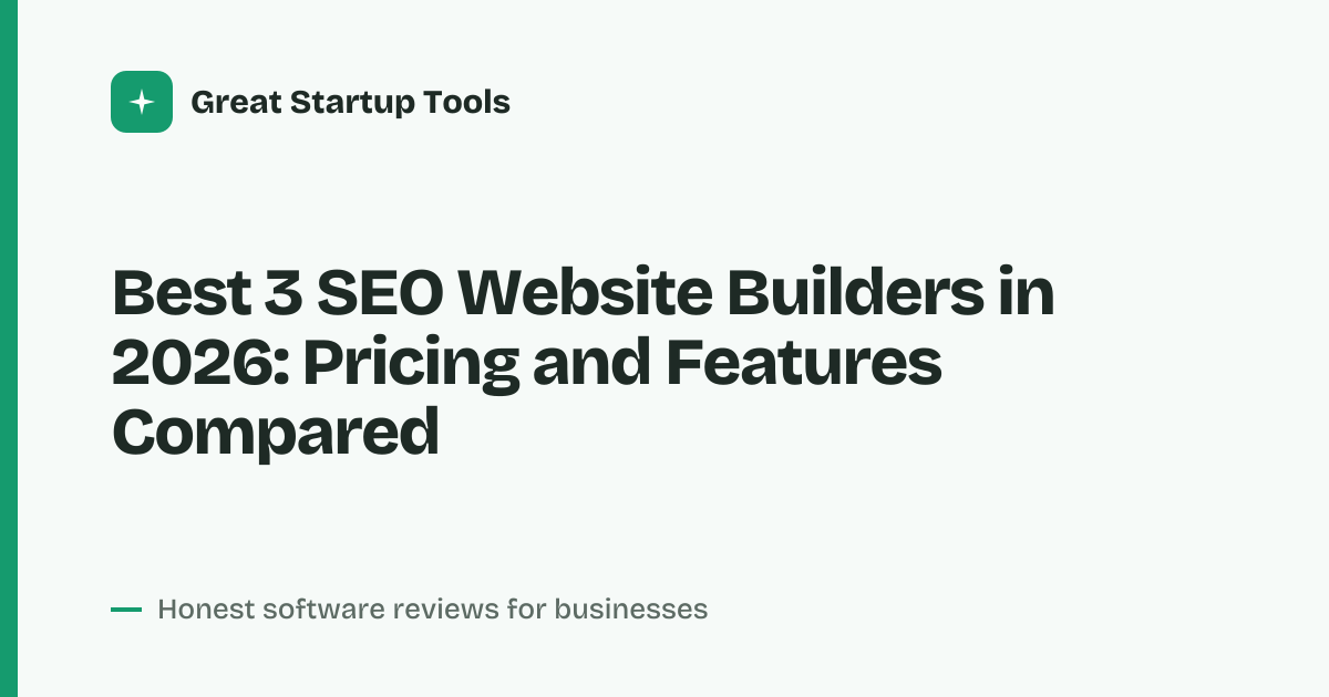 Cover for Best 3 SEO Website Builders in 2026: Compare Key Features