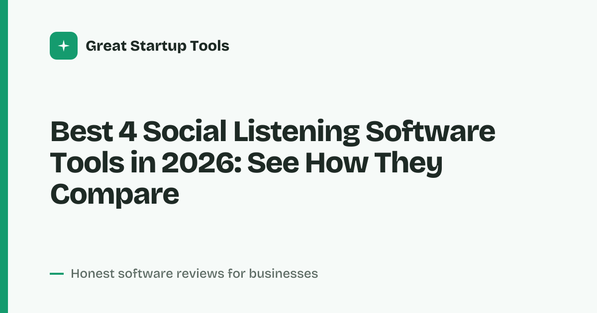 Cover for Best 4 Social Listening Software Tools in 2026: Compare Top Picks