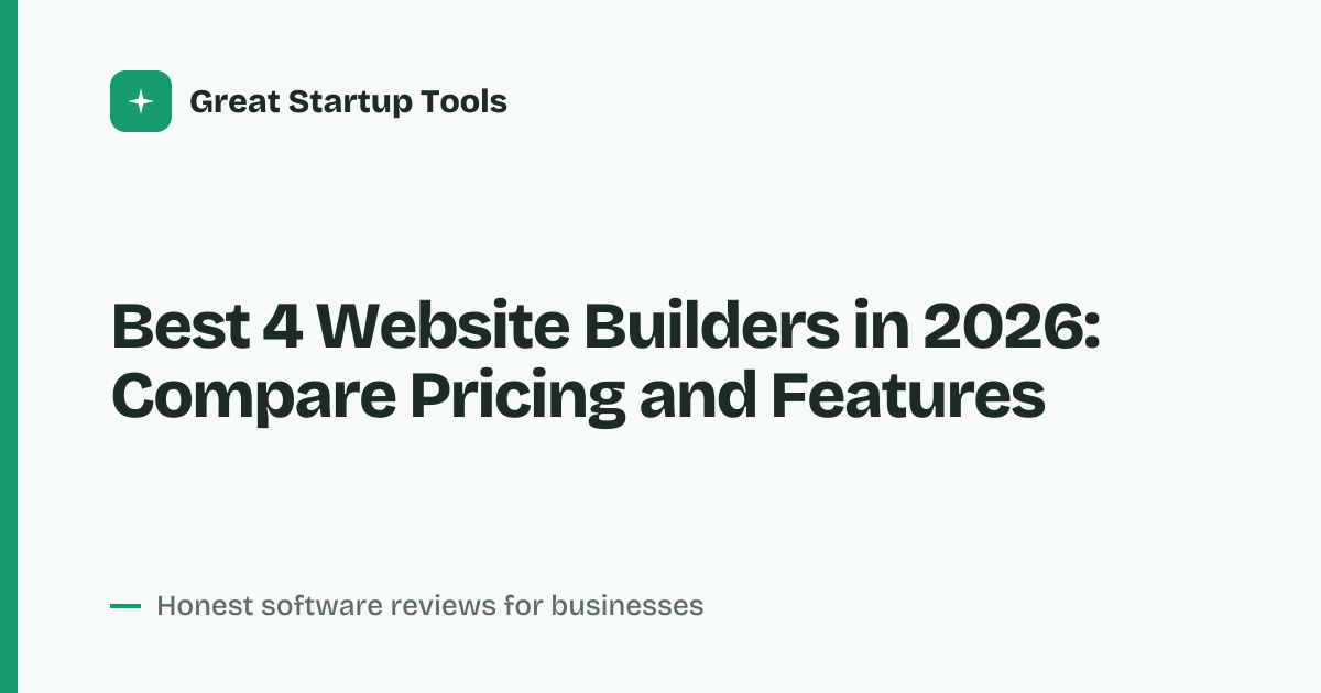Cover for Best 4 Website Builders in 2026: Compare Key Features
