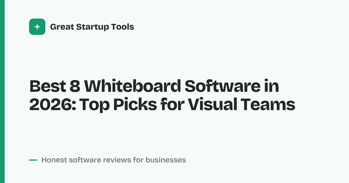 Cover for Best 8 Whiteboard Software in 2026: Collaborate Without Limits